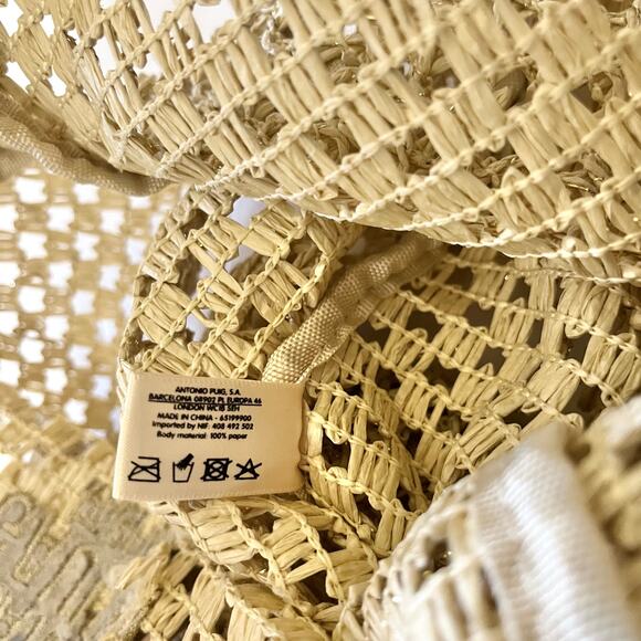 Jean Paul Gaultier Parfums Sparkling Straw Tote Bag Handbag - Picture 6 of 12